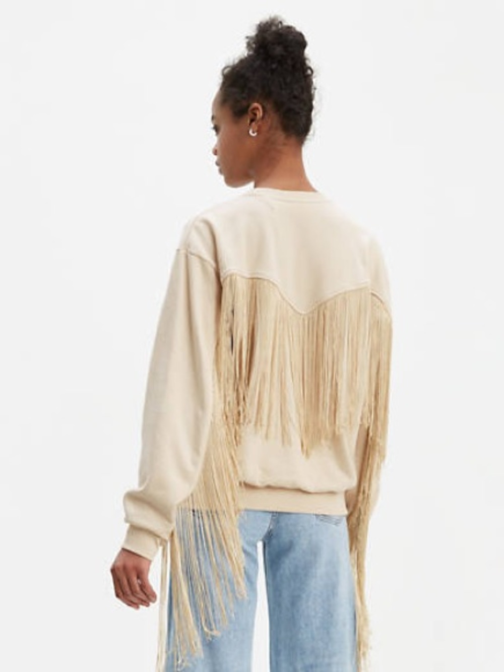 Levi's Cream Ribbed Crewneck Sweatshirt